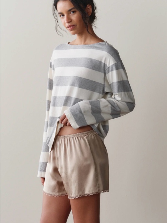 DONNI. Pants - Donni Silk Lace Tap Short in Shitake